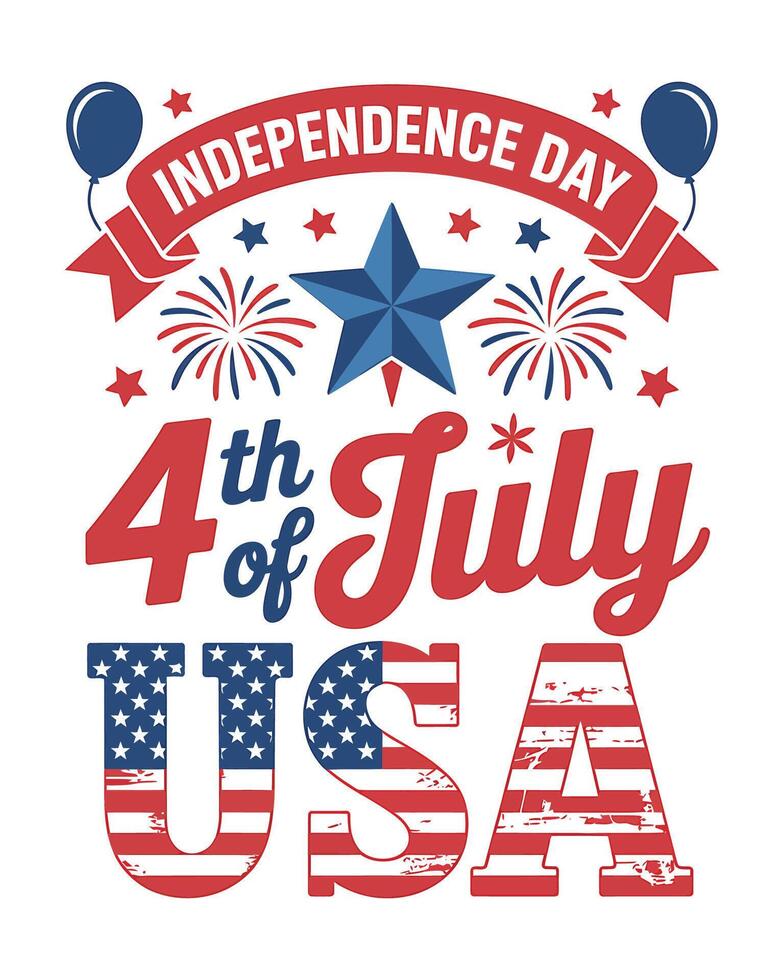 Independence day 4th of july usa vector