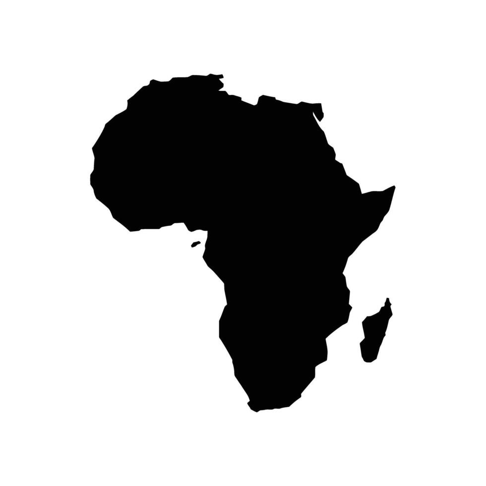Africa map silhouette vector