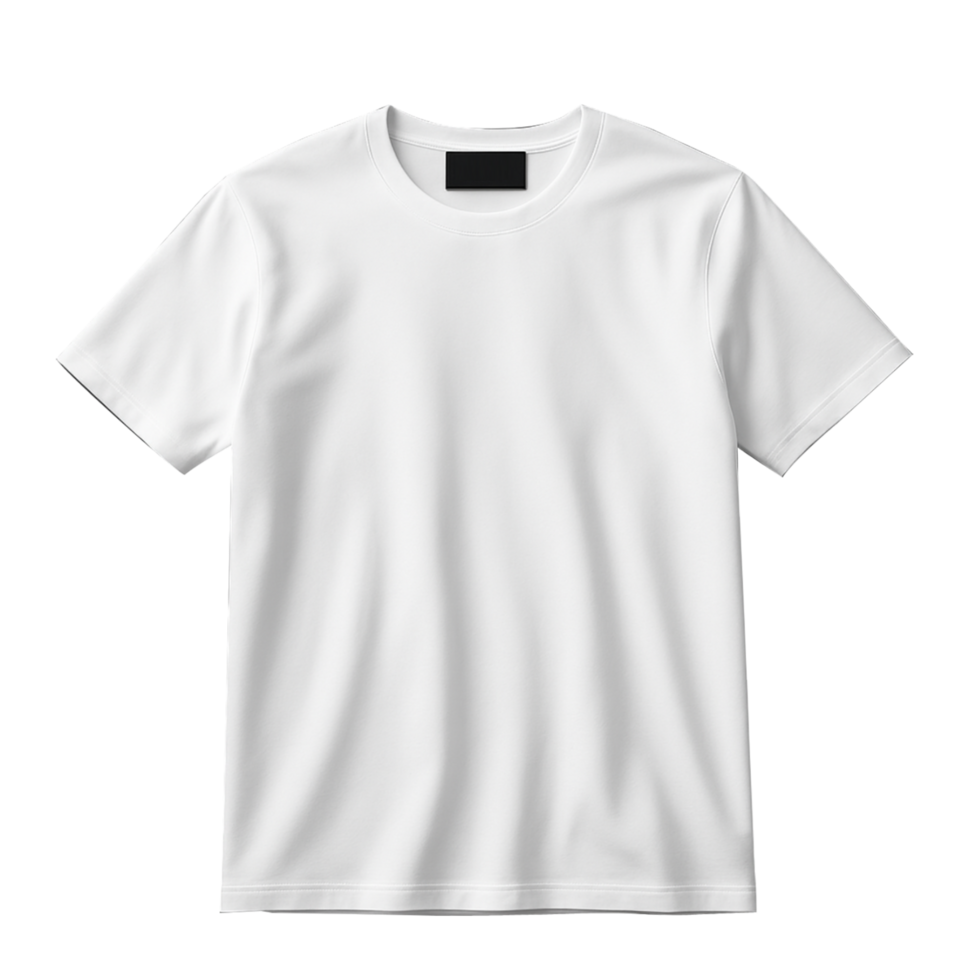 white tshirt on transparent png