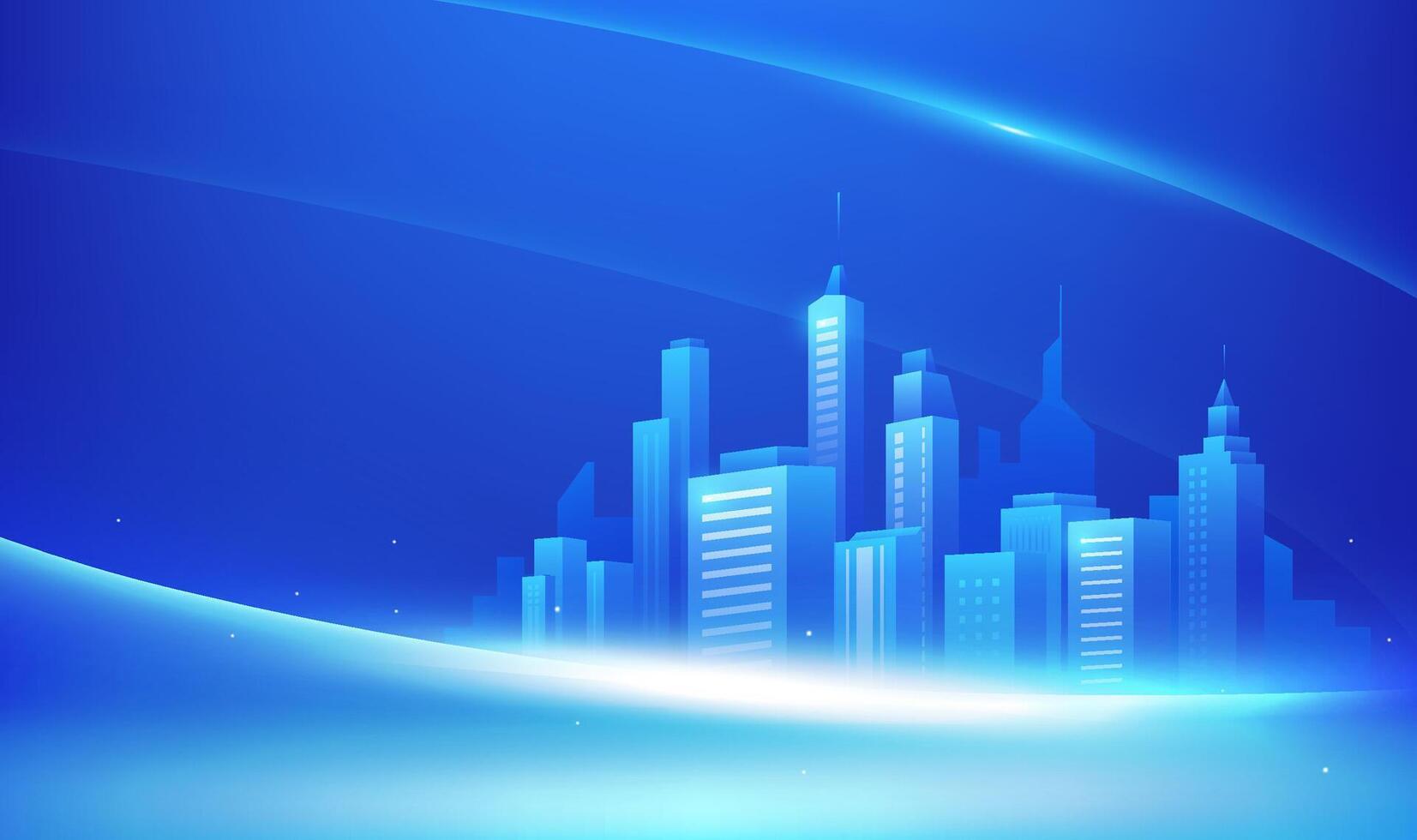 Futuristic city skyline design vector