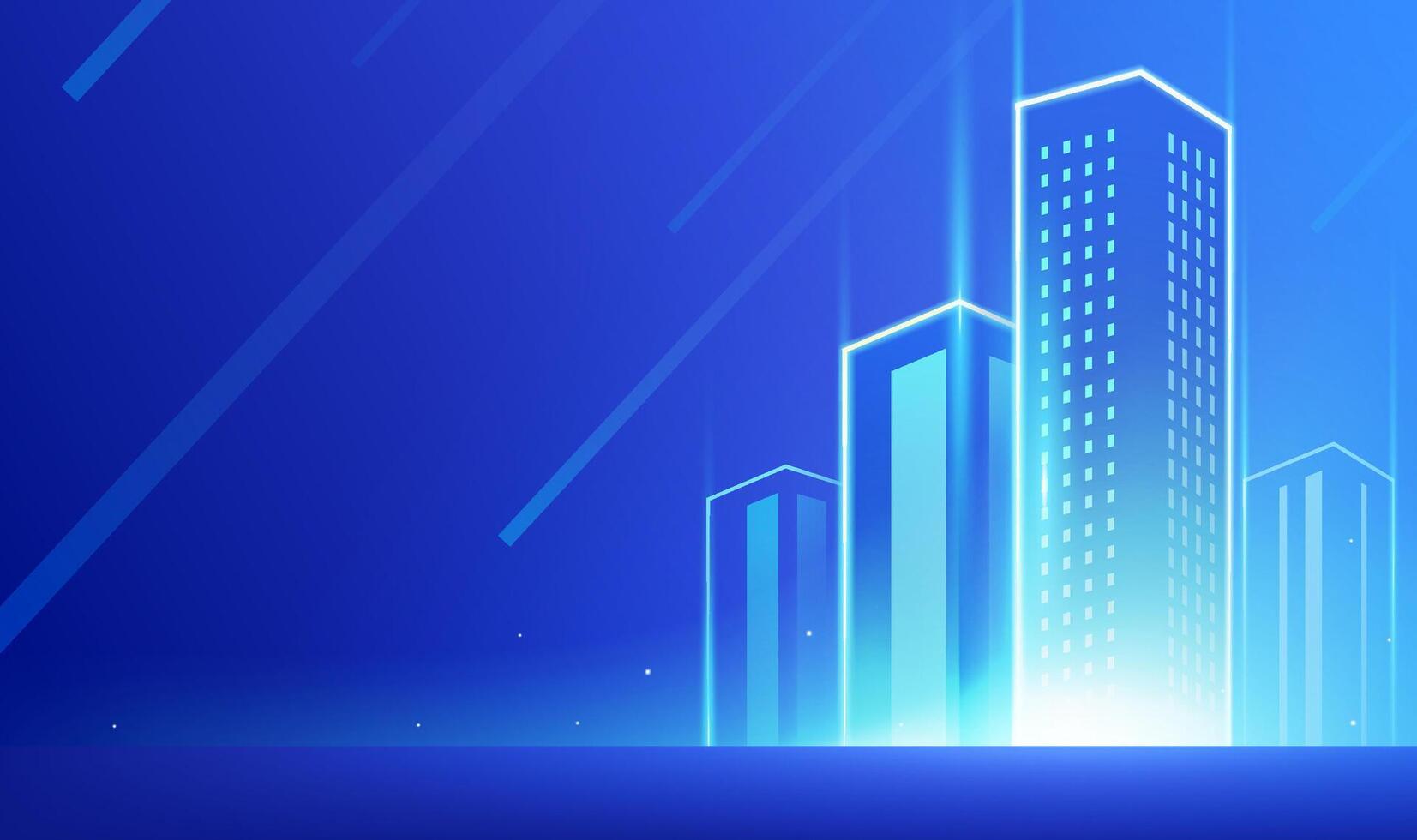 Futuristic city skyline design vector