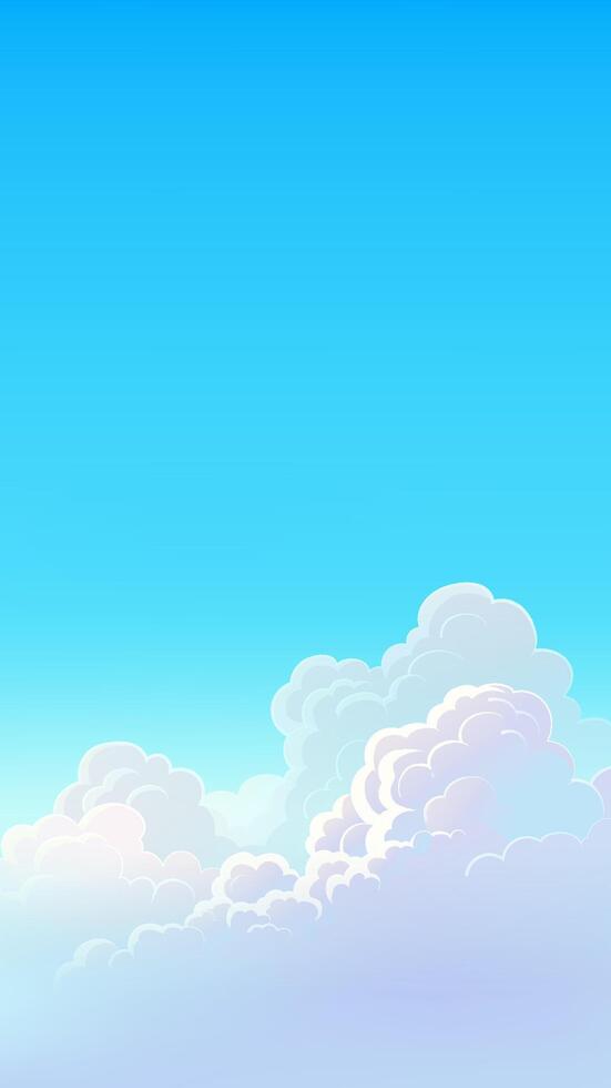 Clouds in a bright blue sky vector