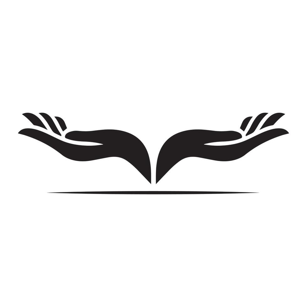 Open Hands Reaching Out A Symbol of Support and Community vector