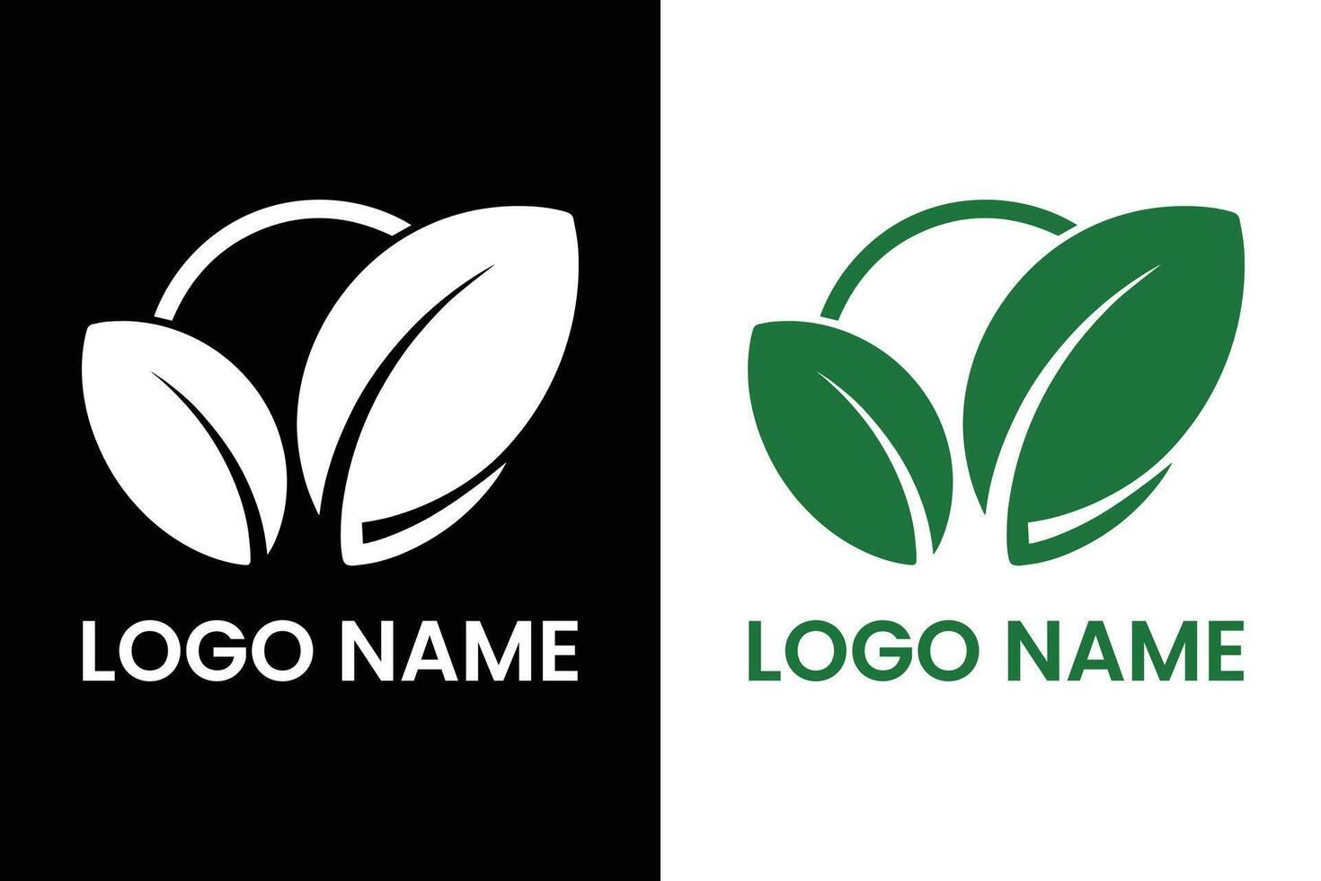 Ecofriendly Leaf Logo for Wellness and Nature Brands, Natural Logo Design vector