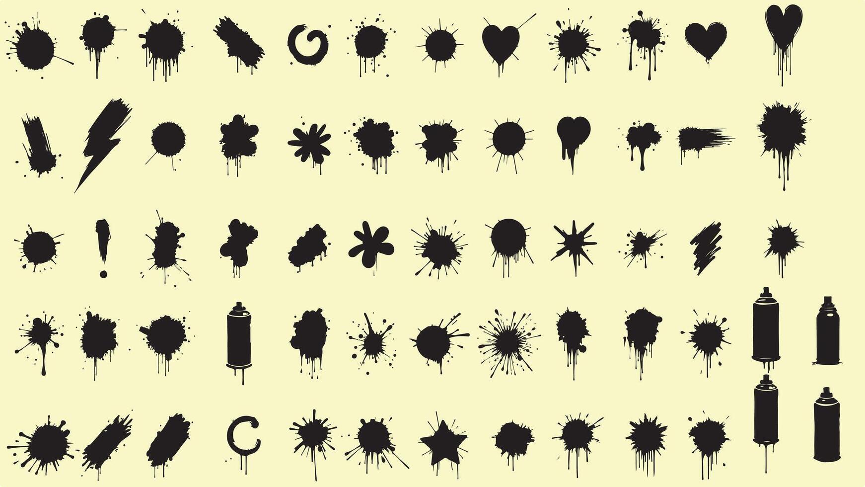 Paint splashes and graffiti vector