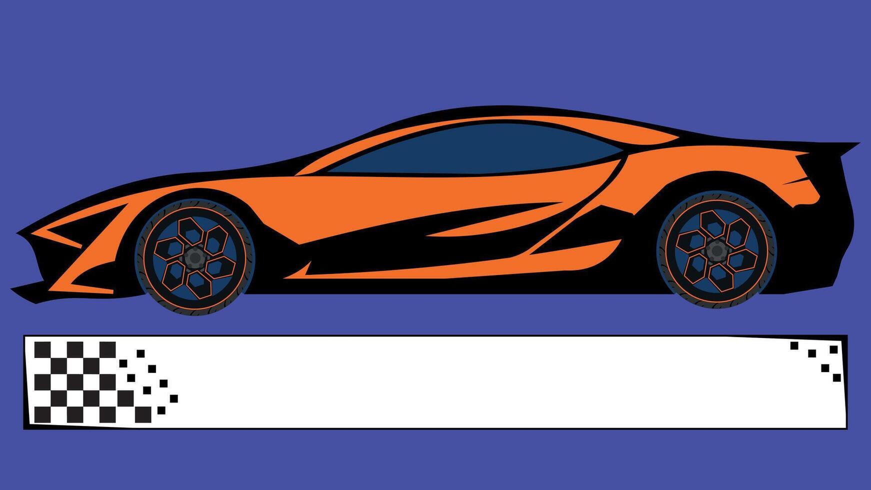 Futuristic sports car coupe in minimalist style vector