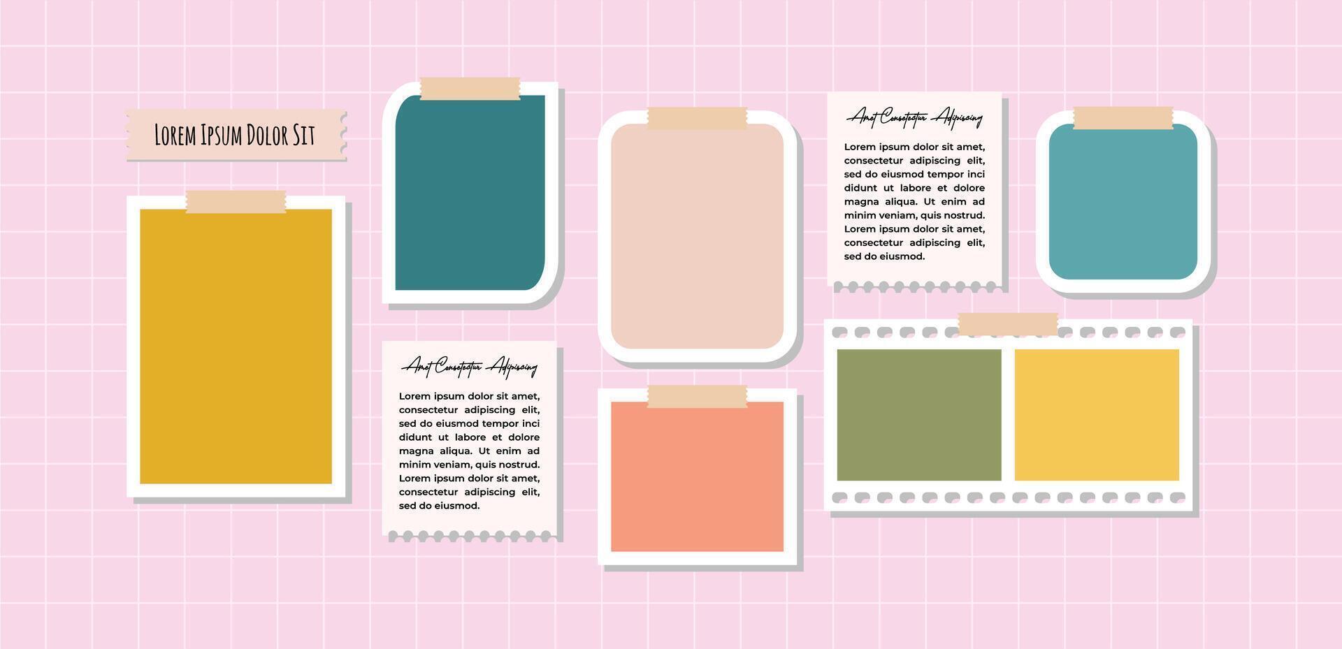 photos frame collage Creative design vector