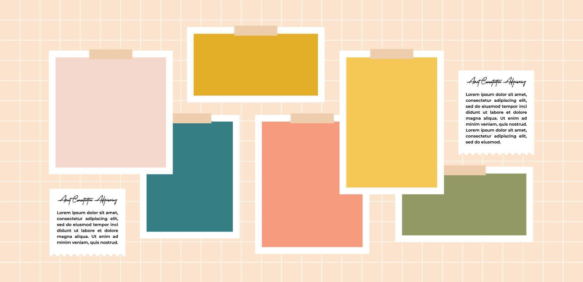a Template Collage Frames for photo Creative vector