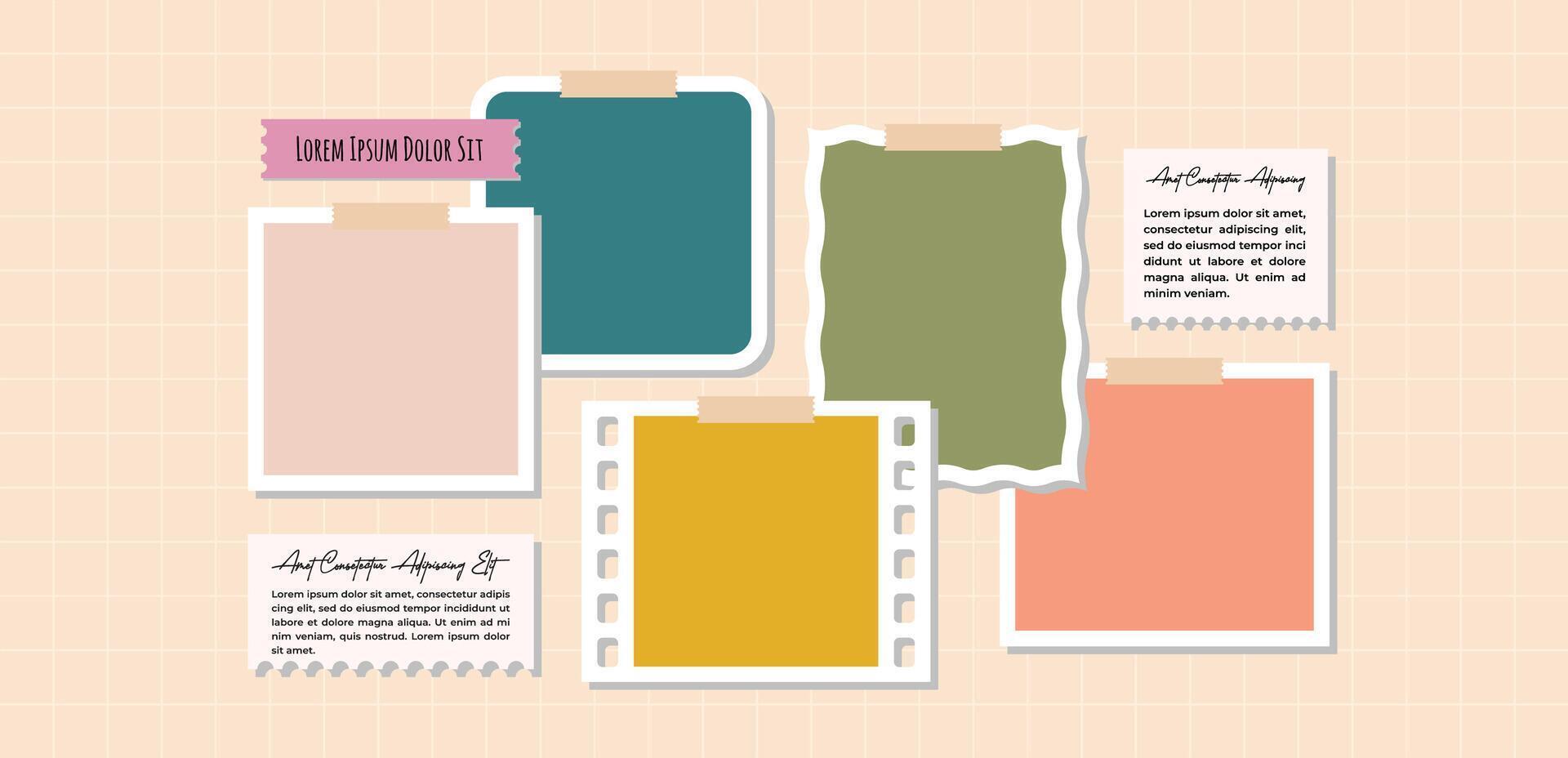 picture photo Board Collage photo effect vector
