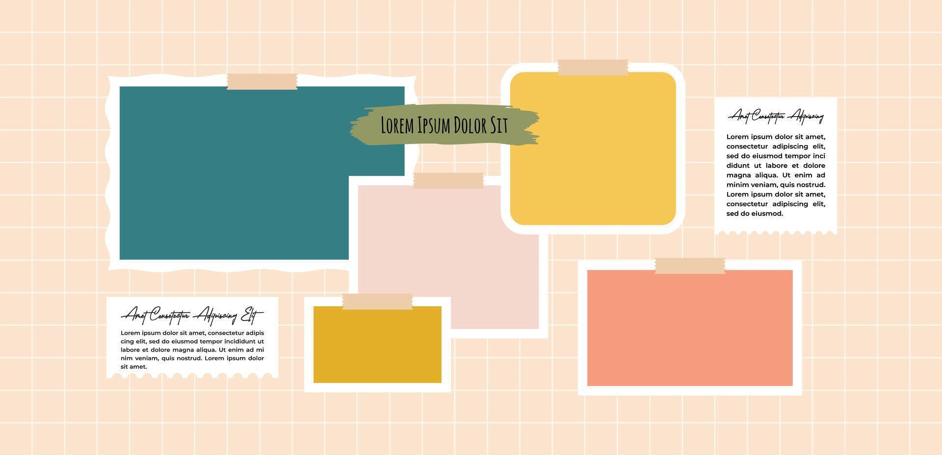 a Picture Collage photo frames set with text vector