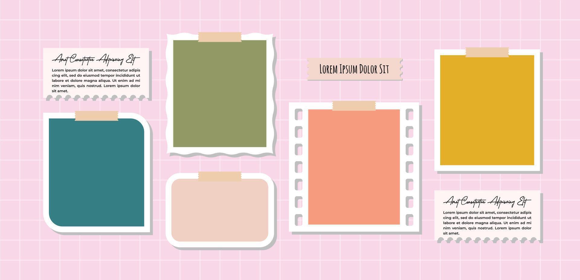 a Picture photo collage design vector