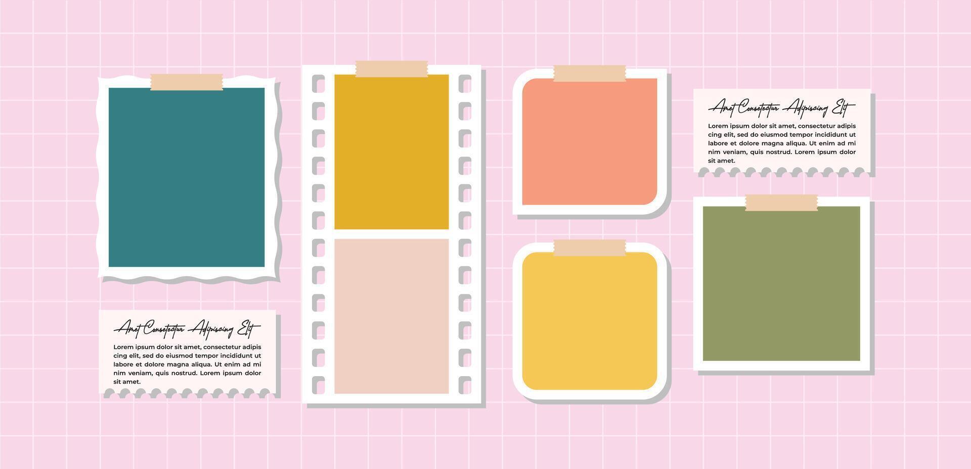 a Picture Blank collage frame template for photos and images vector