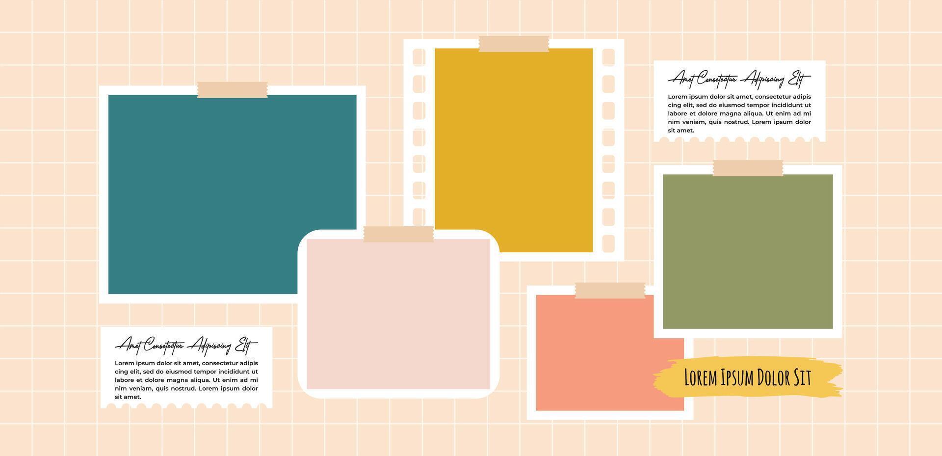 a Picture Collage photo template design vector