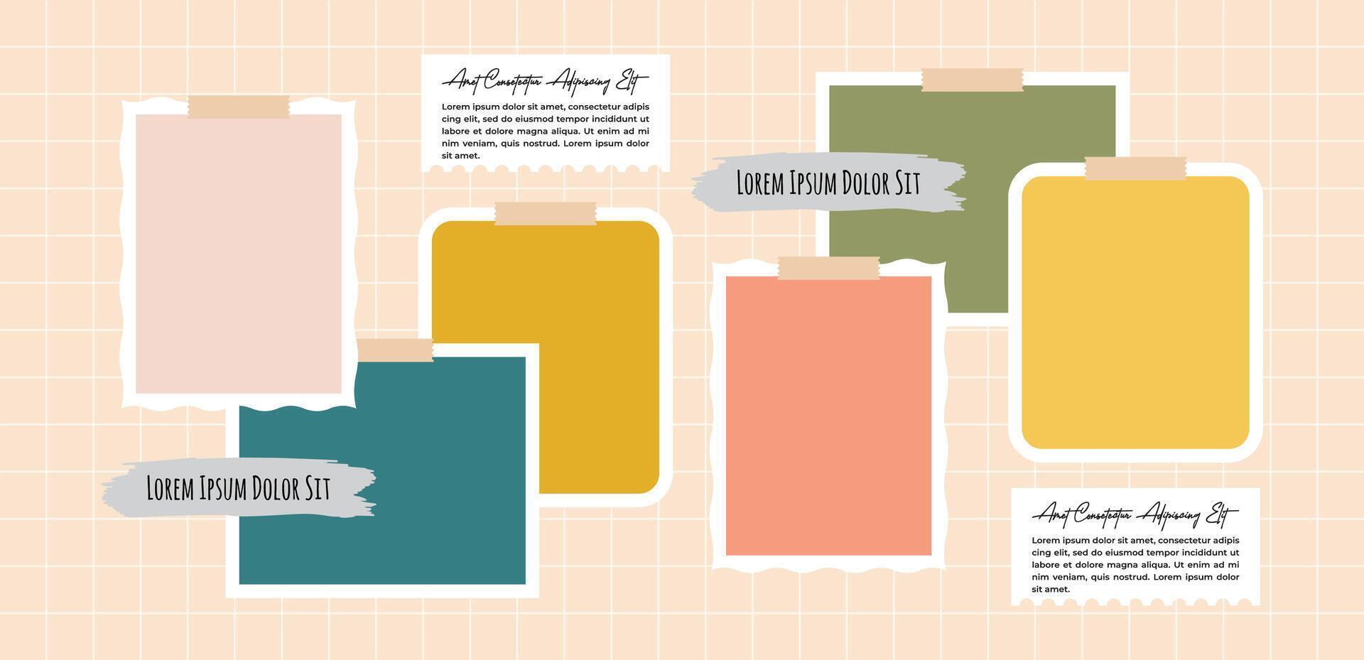 a Picture Moodboard picture photo collage design template vector