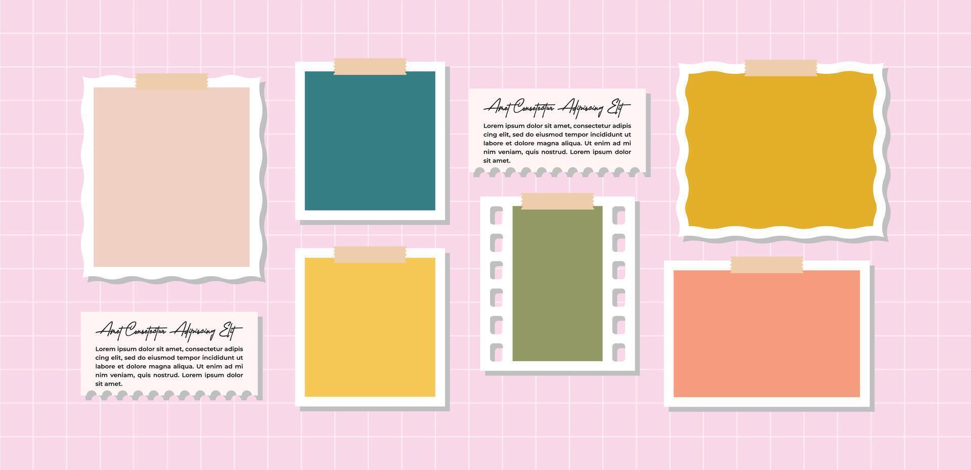 a Picture Blanck photo frame collage collection vector