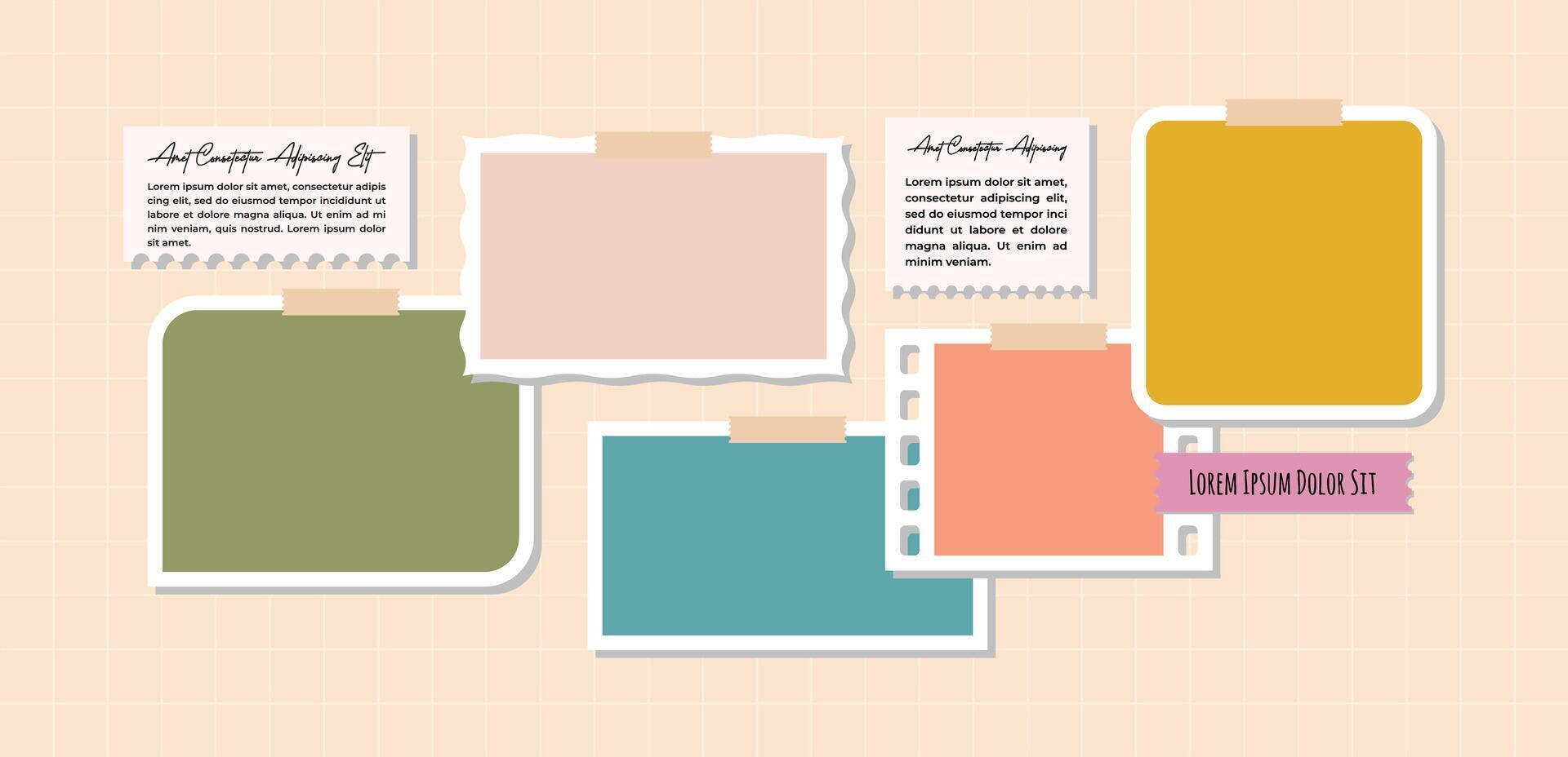 a Picture Collage of realistic frames Border vector