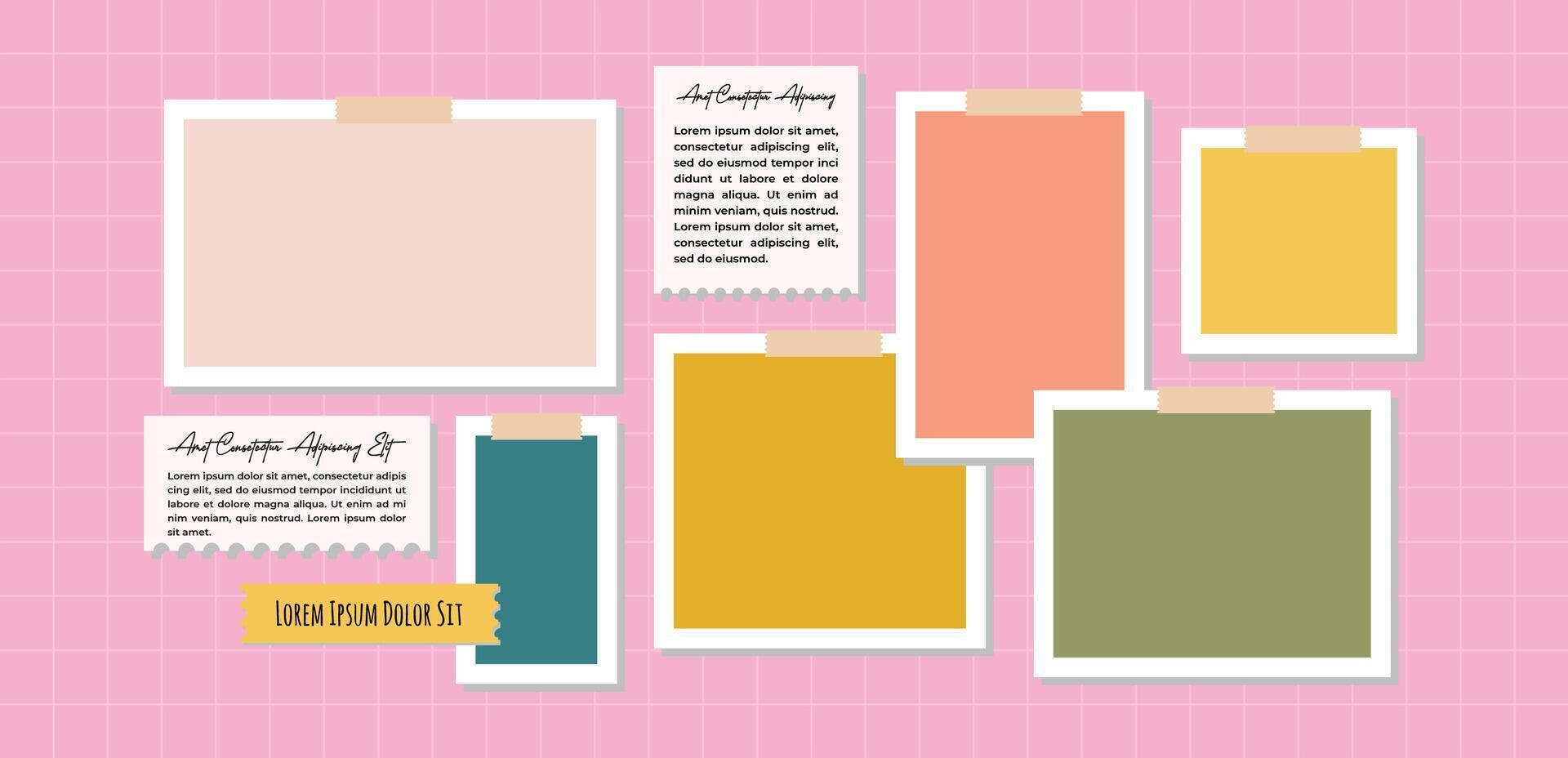 a Picture Board Collage photo effect vector