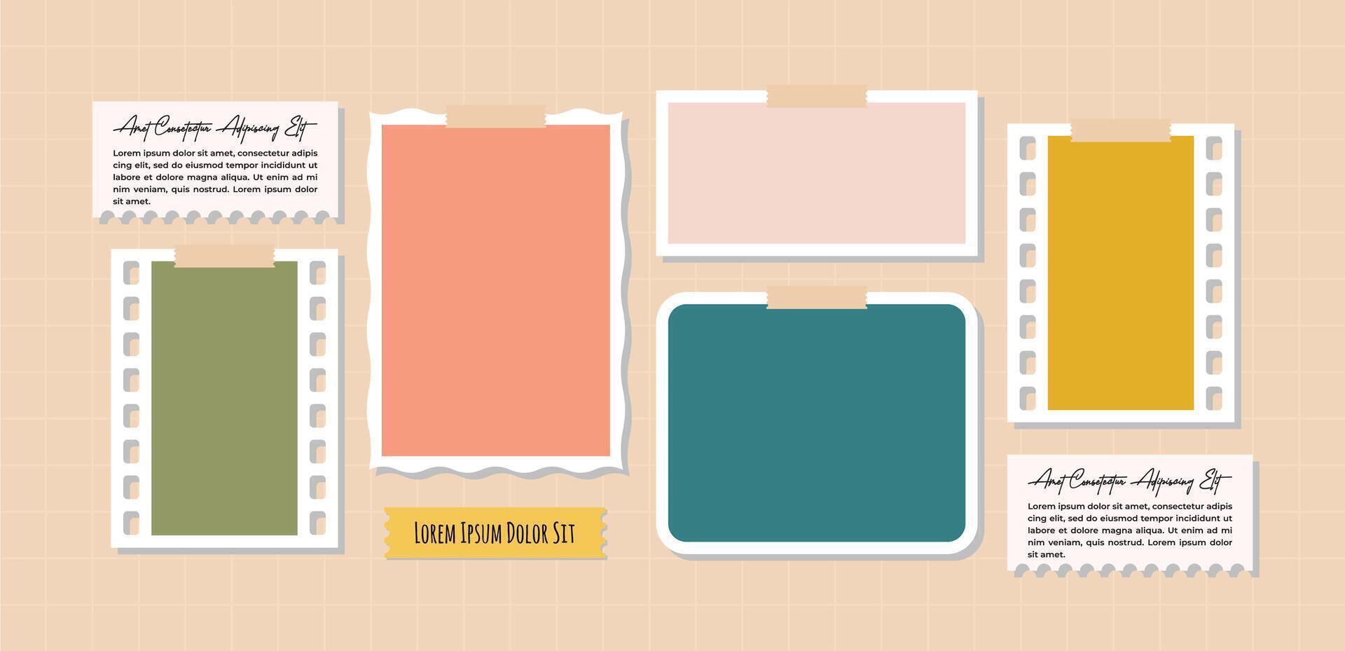 a photo frames set text space vector