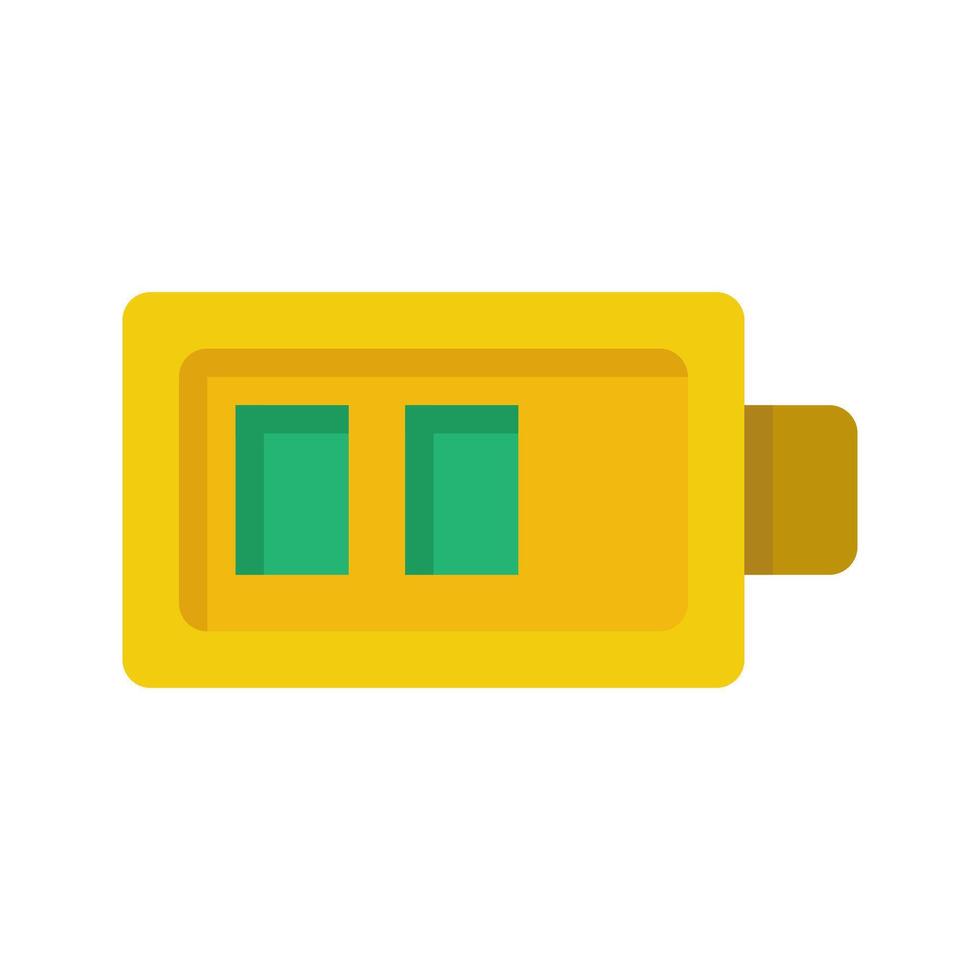 Battery Flat Icon. Suitable for Software and Device Design Icon. Illustration. vector