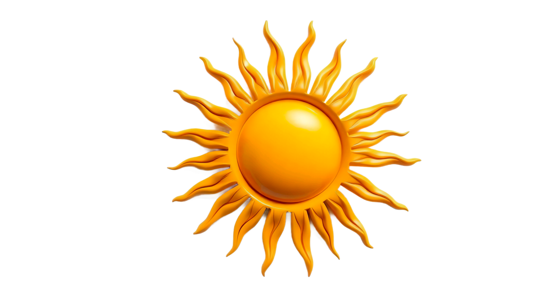 Sun icon logo design isolated on transparent background png