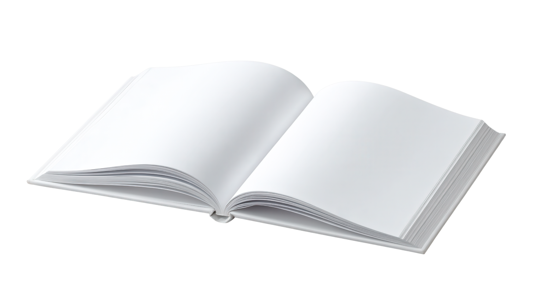 Open Book Isolated on a Transparent Background Ready for Design or Writing Projects png