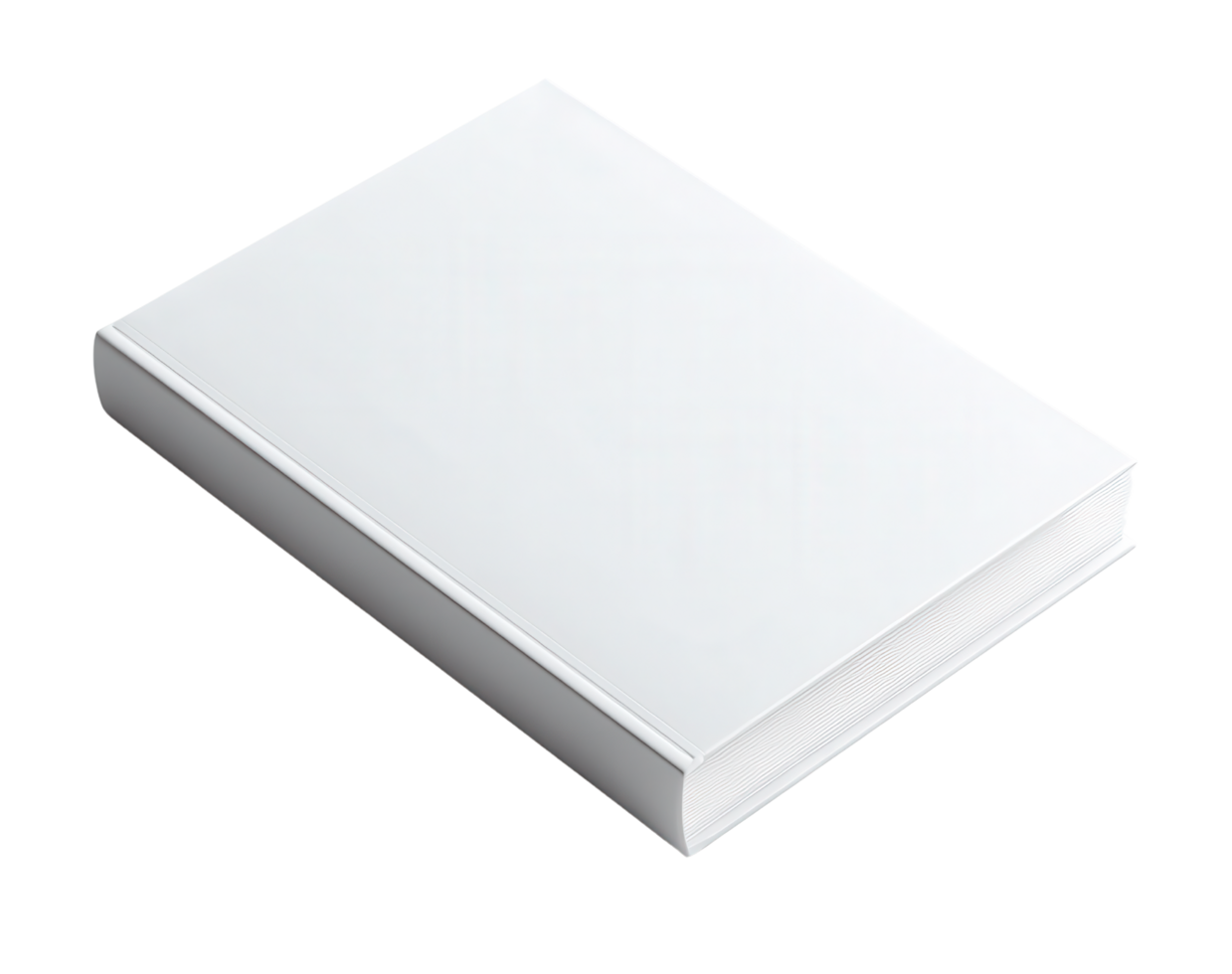 Blank White Book on a Transparent Background for Creative Design and Presentations png