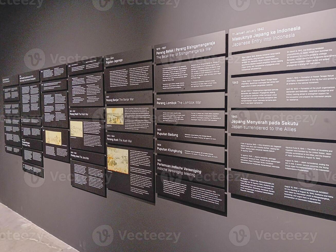 Historical Timeline of Indonesian Wars and Events, 1878-1945, Museum Exhibit photo
