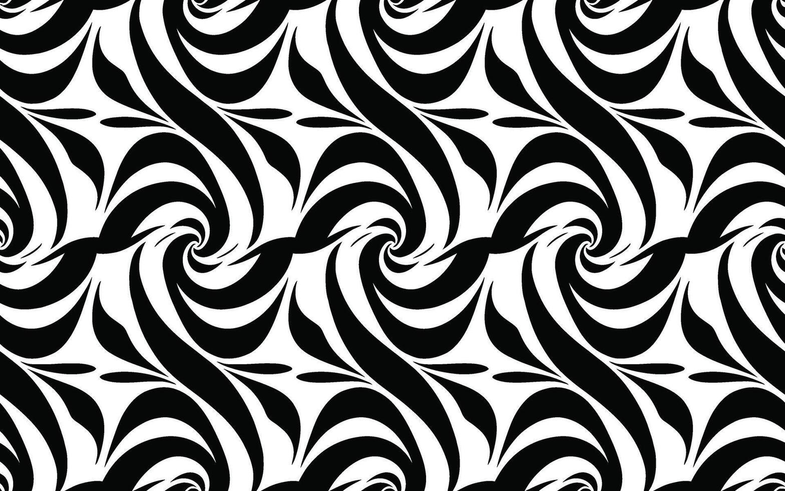 Black and White Swirl Pattern Design spiral abstract vector