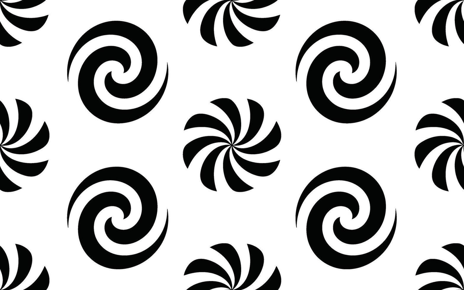 Black and White Swirl Pattern on White Background spiral vector