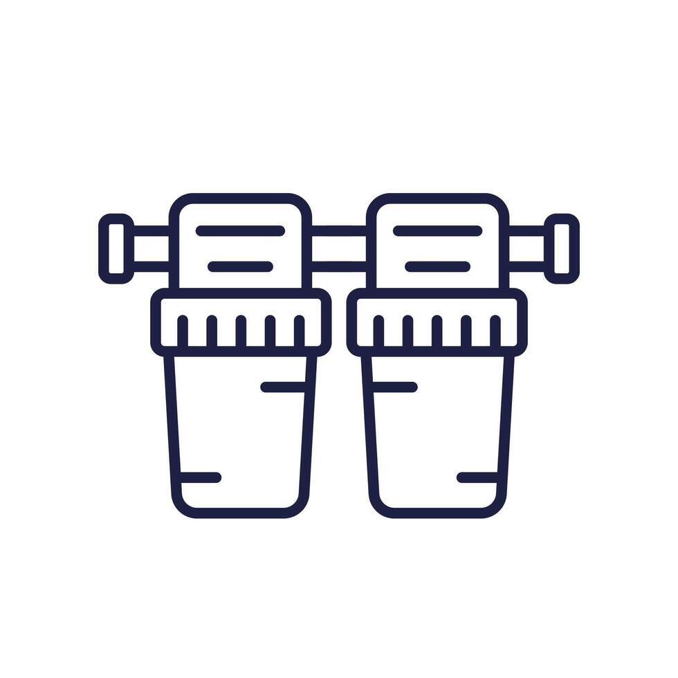 water filters line icon, filtration system vector