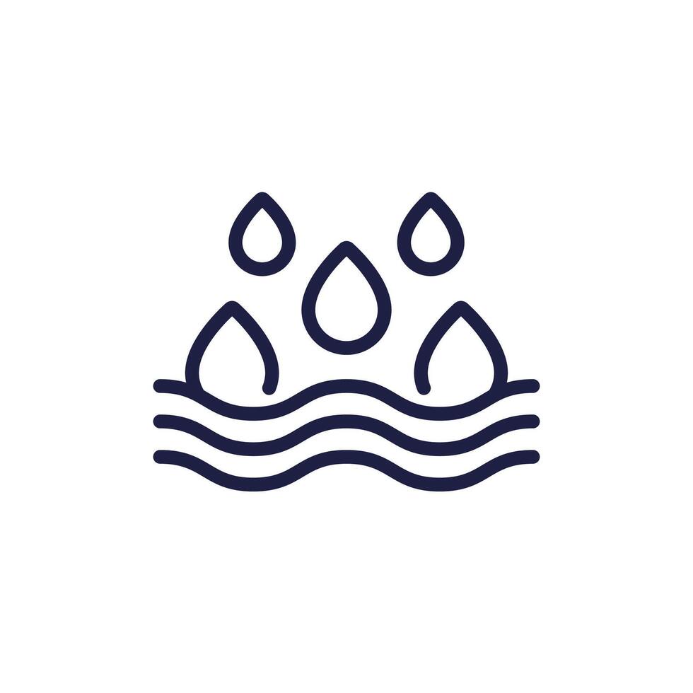 Absorption, absorb water icon in line style vector