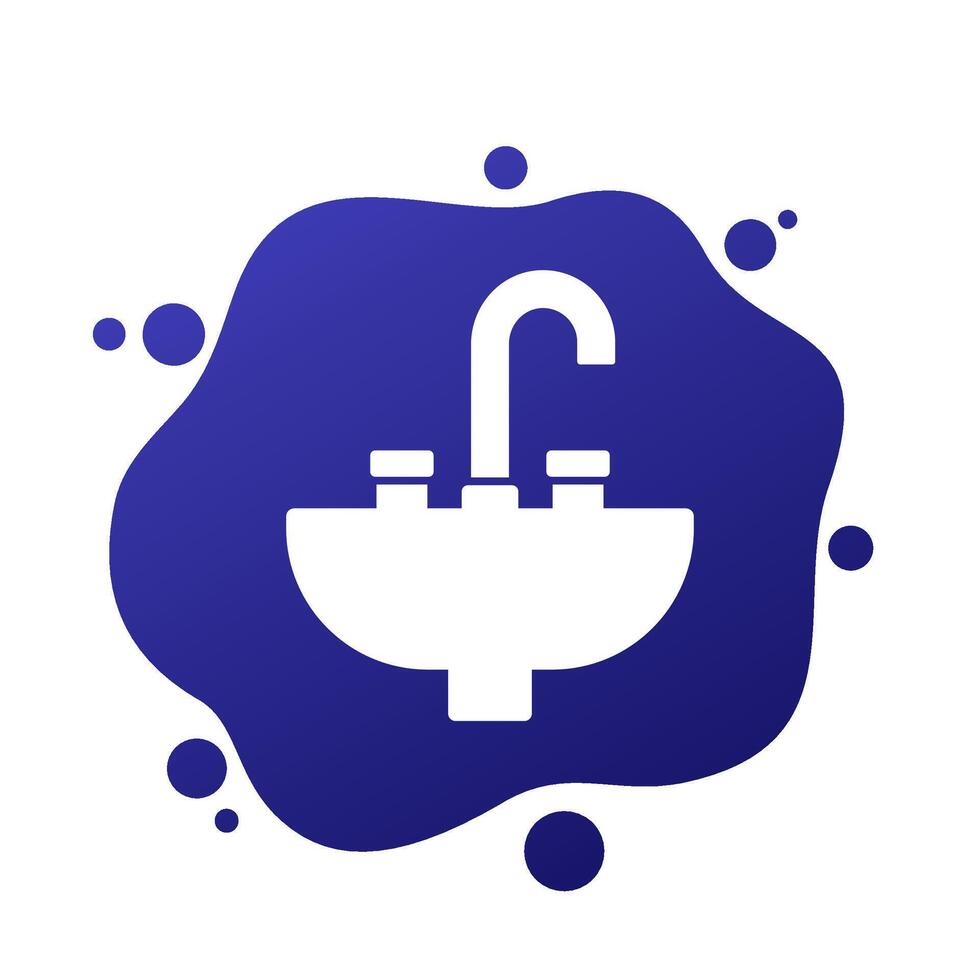 sink, basin icon, design vector