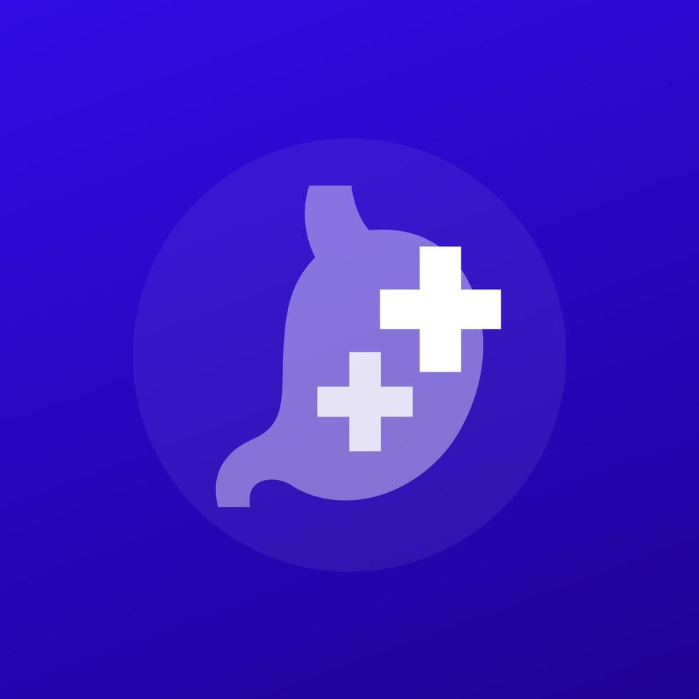 stomach health icon, transparent design vector