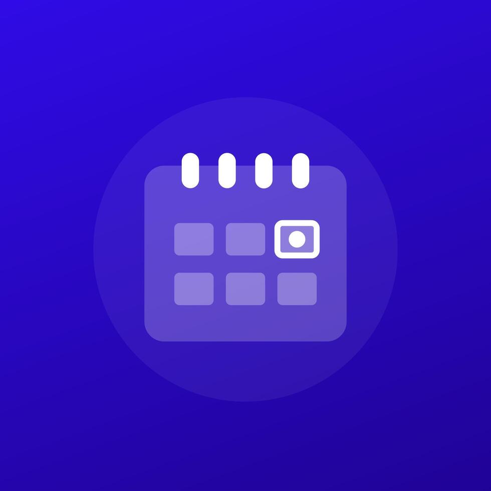 due date icon with calendar vector