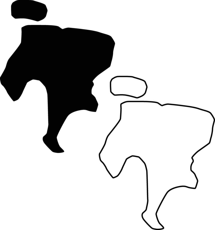 Map of Bankston Lake Georgia USA Silhouette Flat Design vector