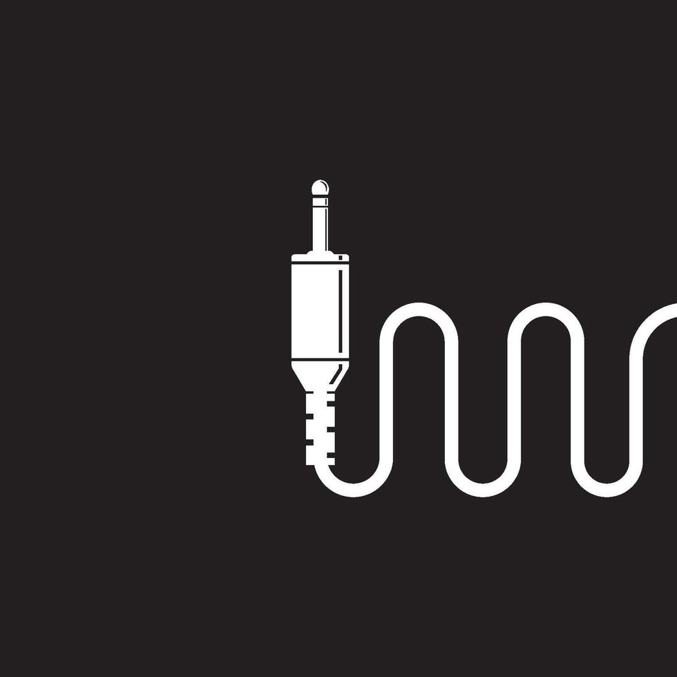 audio jack logo vector