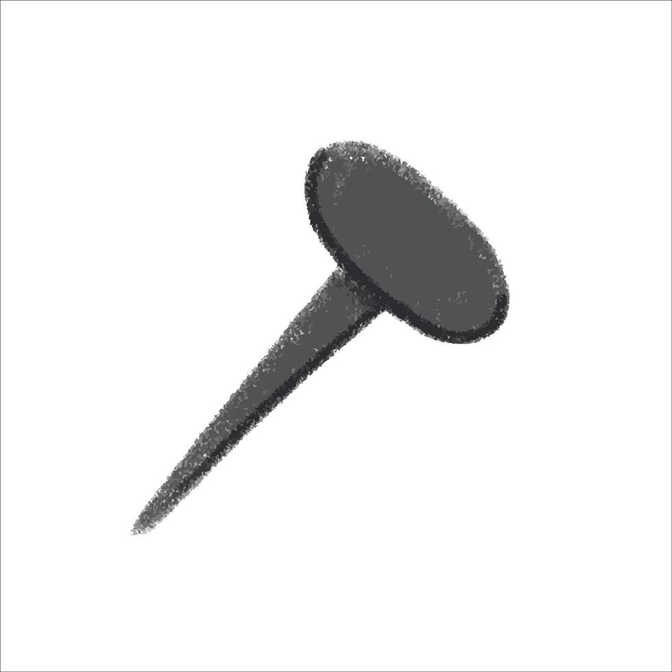 Nail Illustration with crayon style editable for cards, poster decorations, t-shirt prints, stickers, icons and others vector