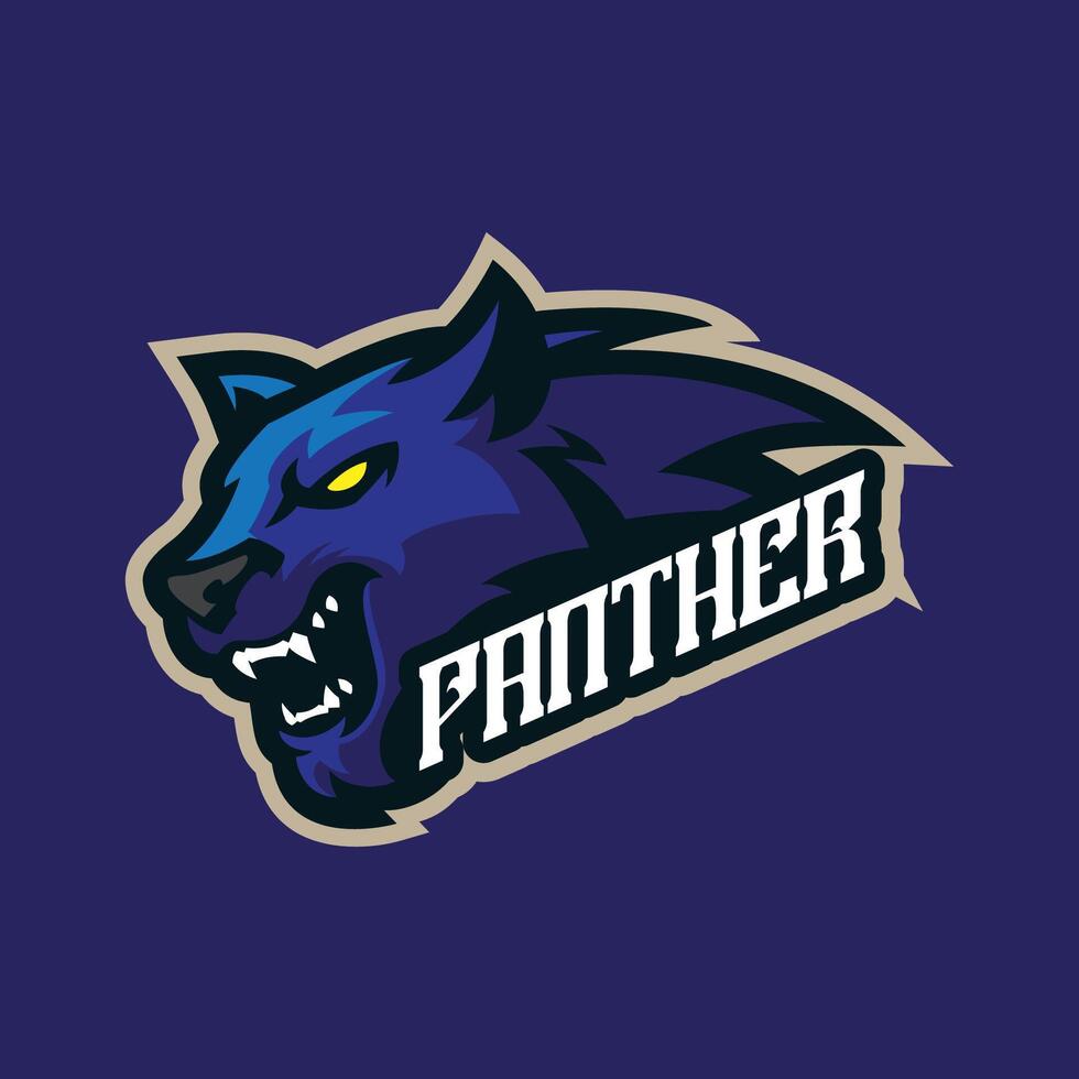 Panther mascot logo design with concept style for badge, emblem and t shirt printing. Panther head illustration. vector