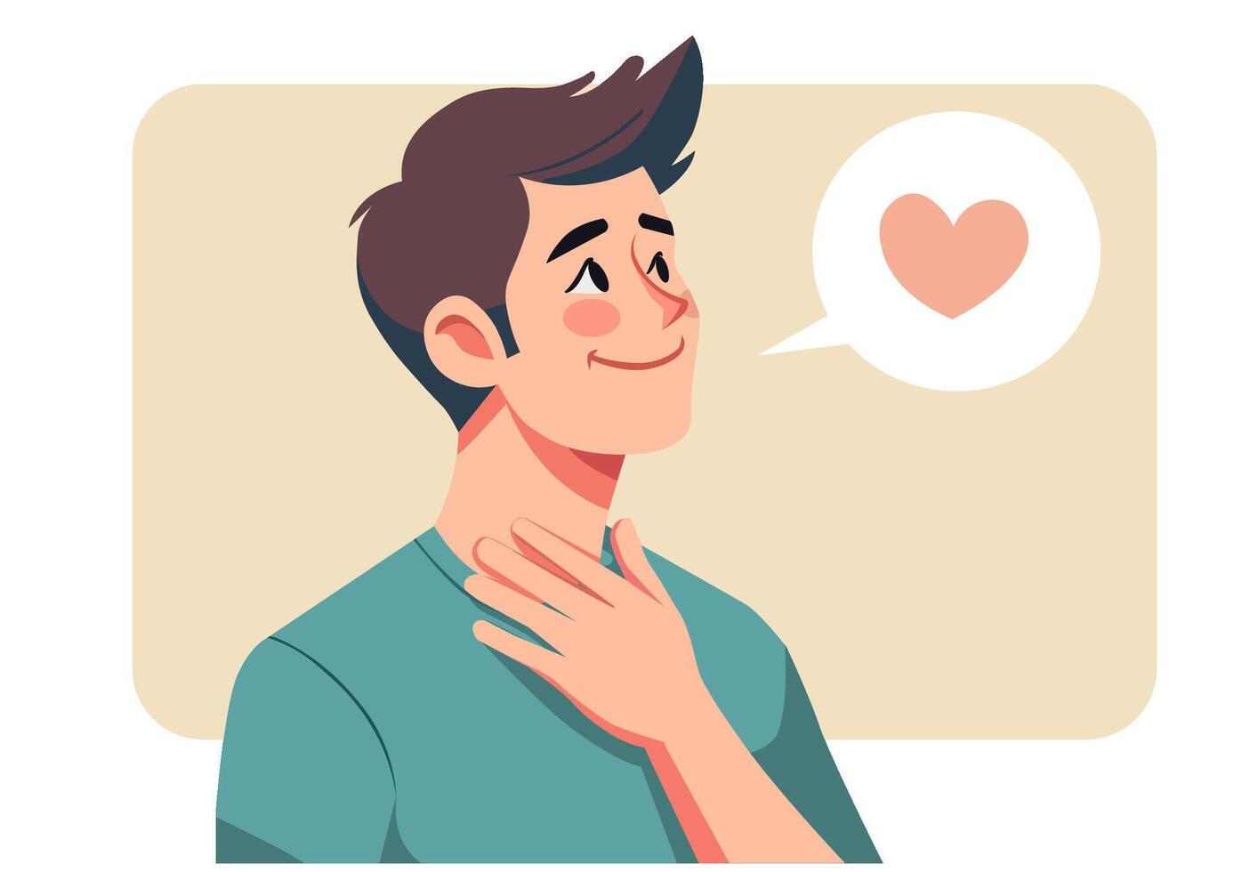 man expressing love vector