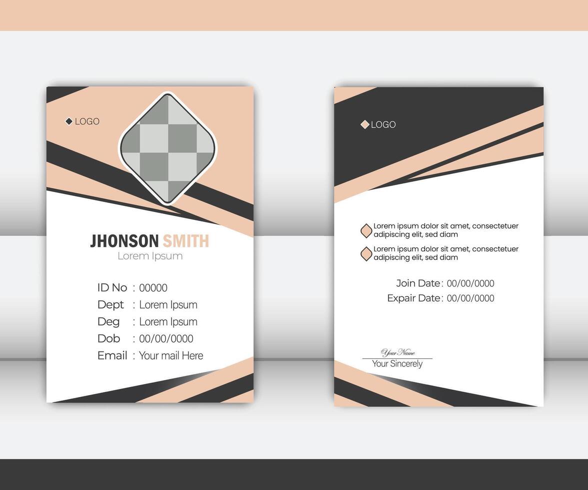 corporate id card design template vector