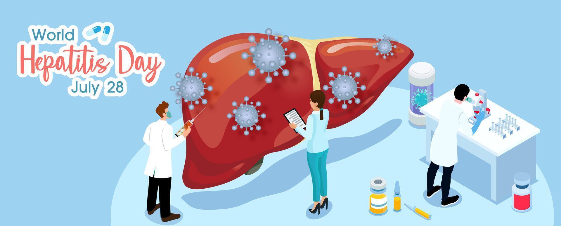 World Hepatitis Day illustration vector