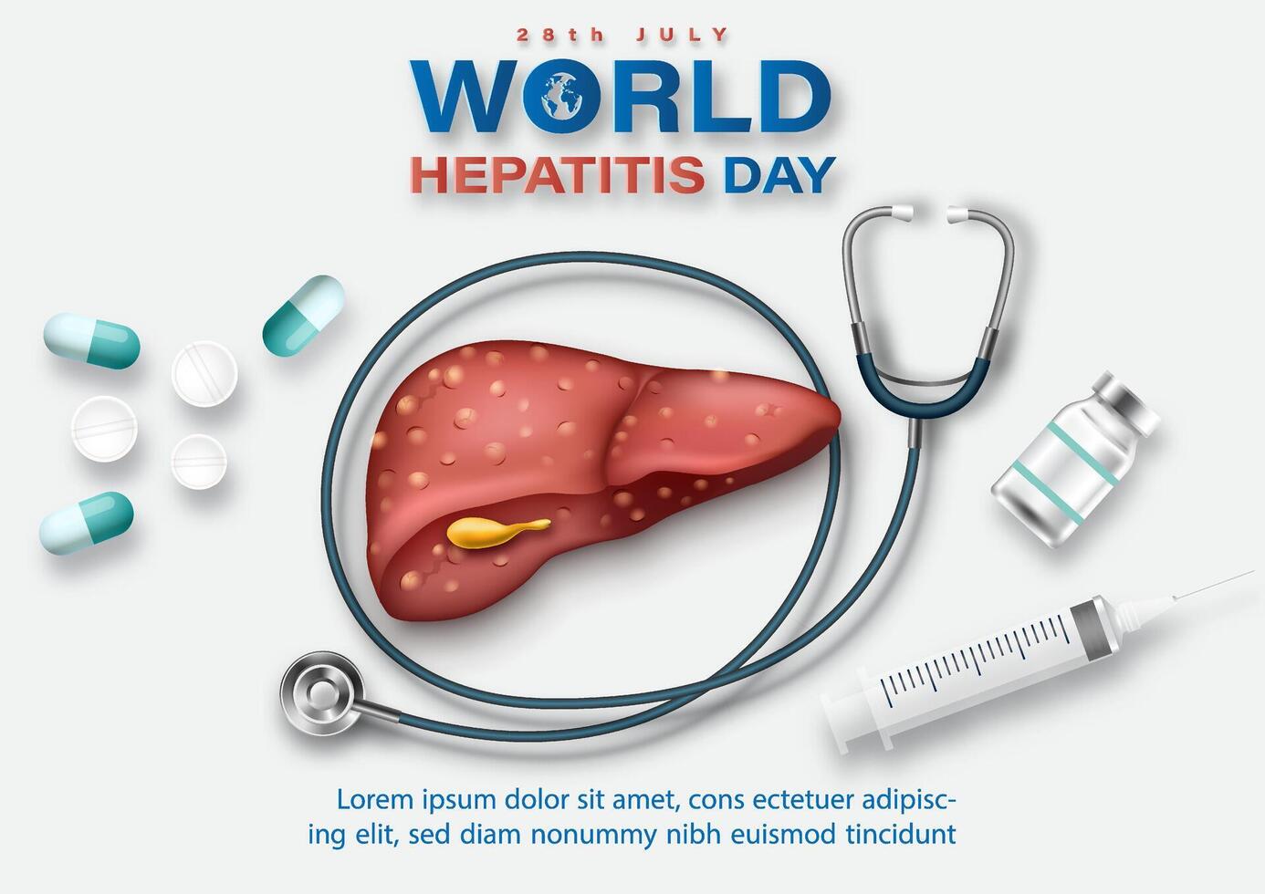 World Hepatitis Day illustration vector