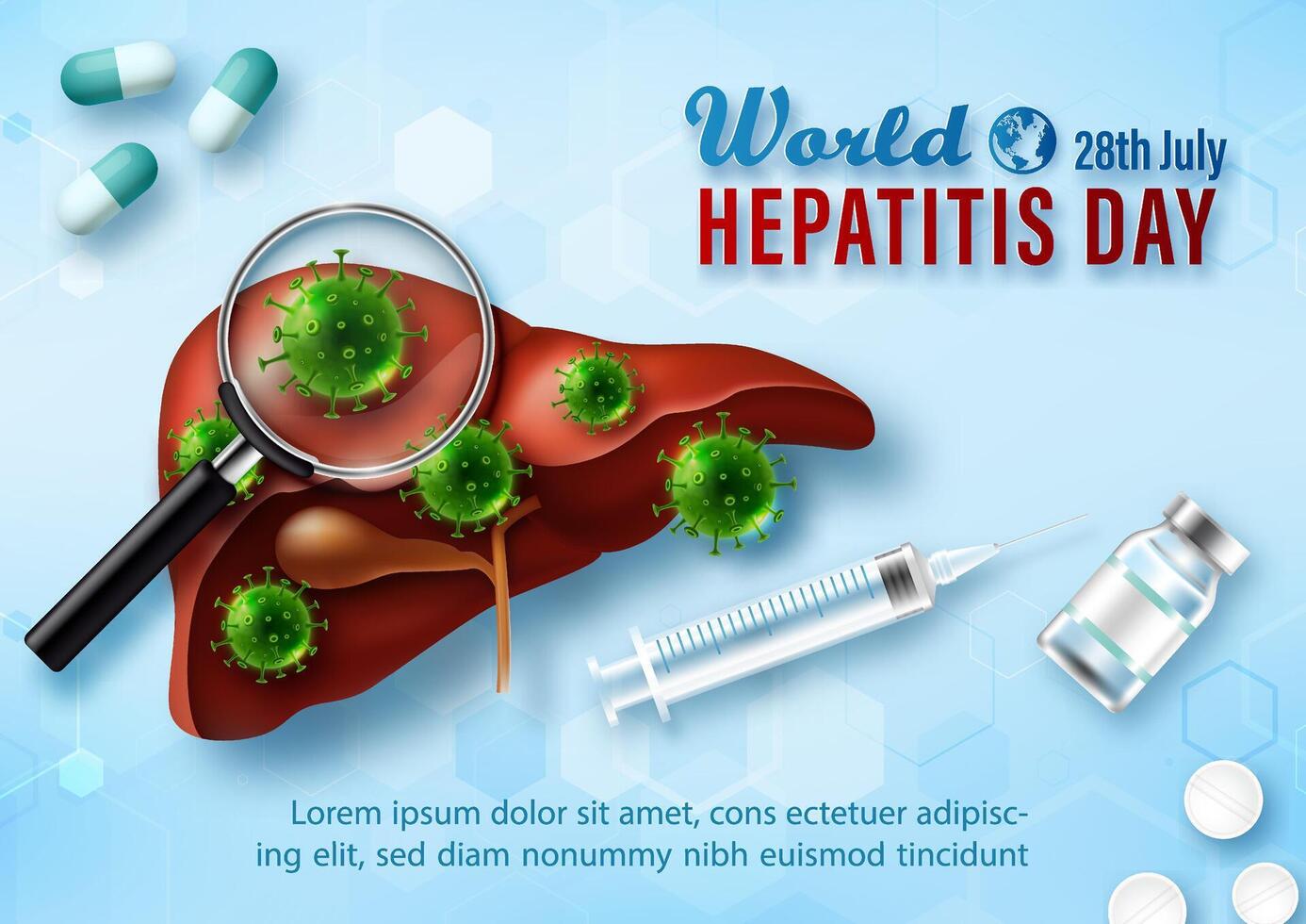 World Hepatitis Day illustration vector