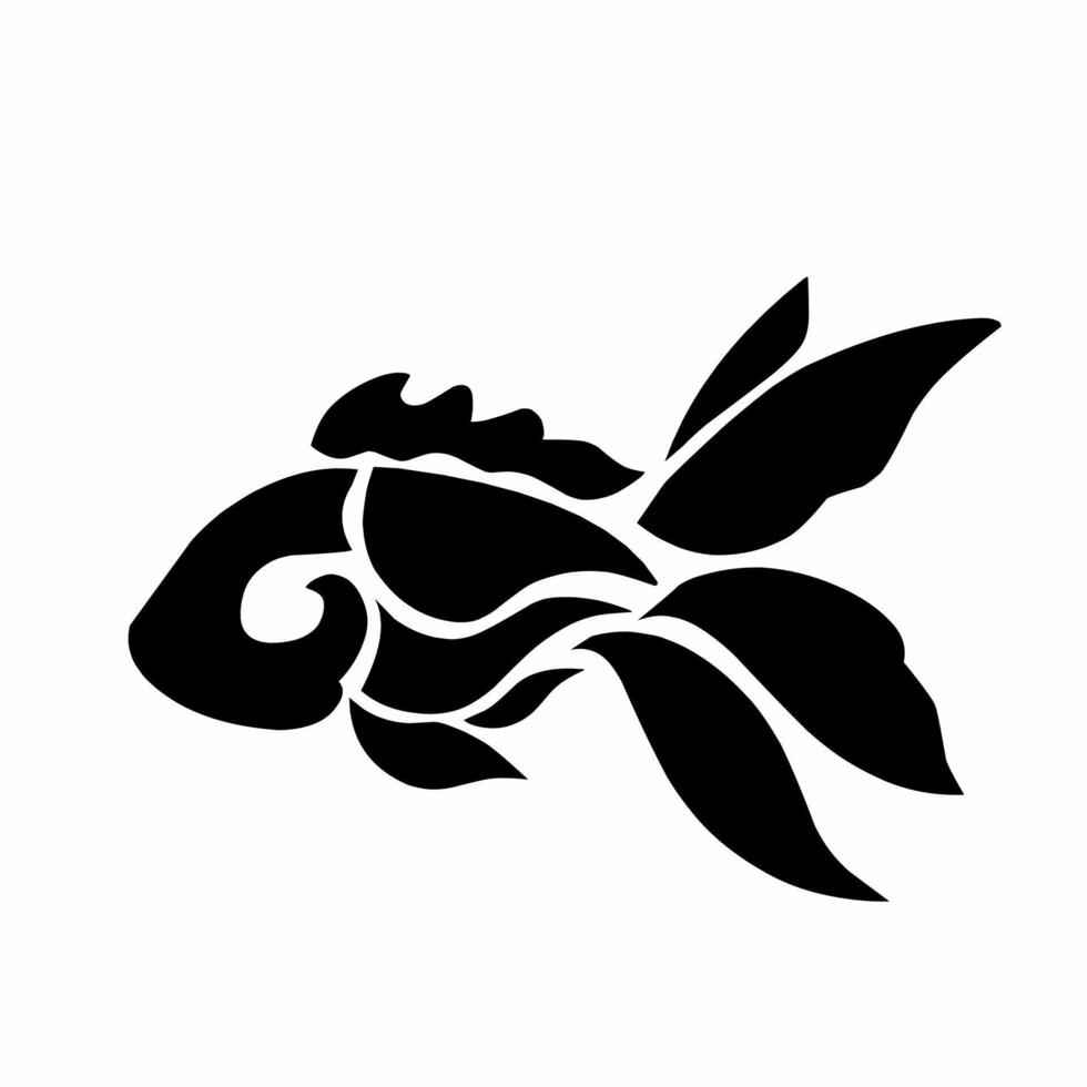 illustration design abstract tribal art fish. suitable for tattoo, logo, ornaments vector