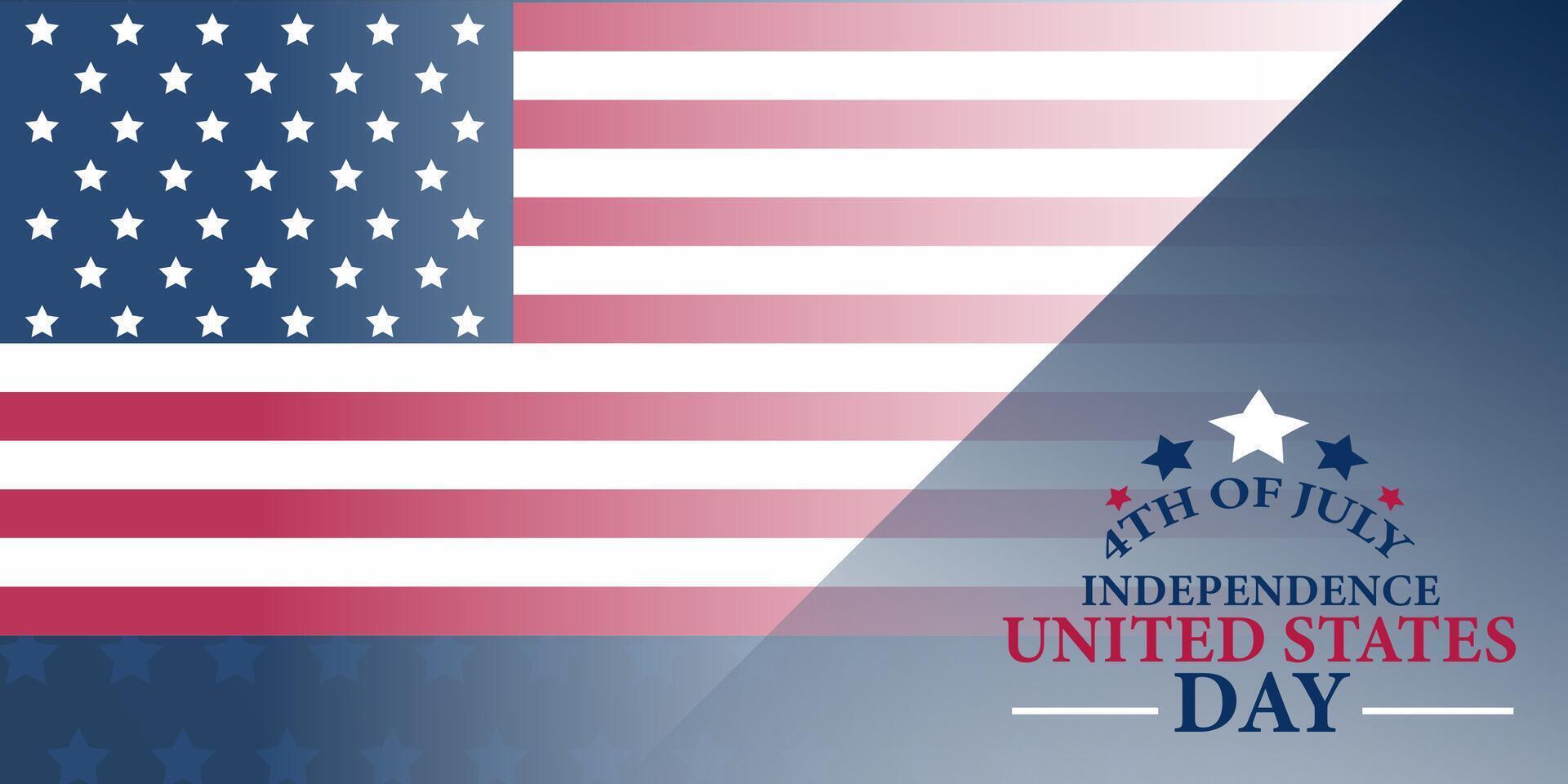 4th of July United States flag vector