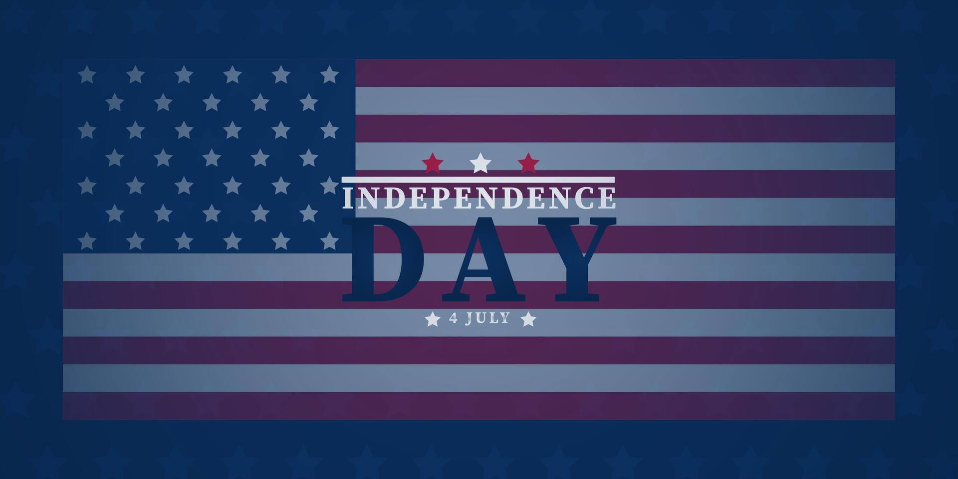 Independence Day artwork with American flag vector