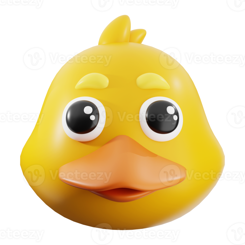 Duck with bright yellow plumage and large beak. Perfect for nature blogs, children's book illustrations, or wildlife themed designs png