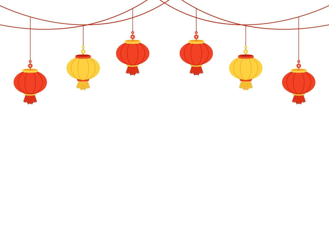 Chinese new year poster wallpaper. free space for text. Chinese lamp . vector