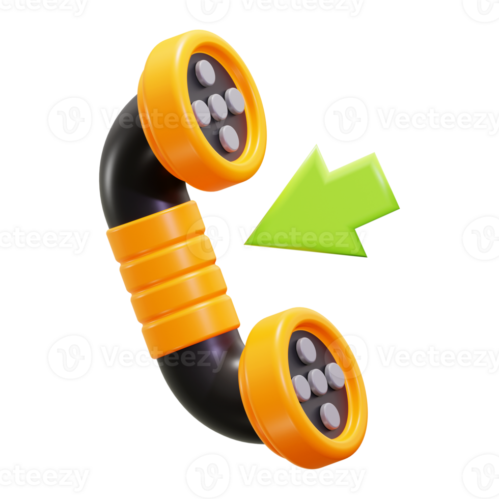 3d Incoming Call icon. Suitable for communication technology concepts or mobile service advertisements. Great for business presentations png