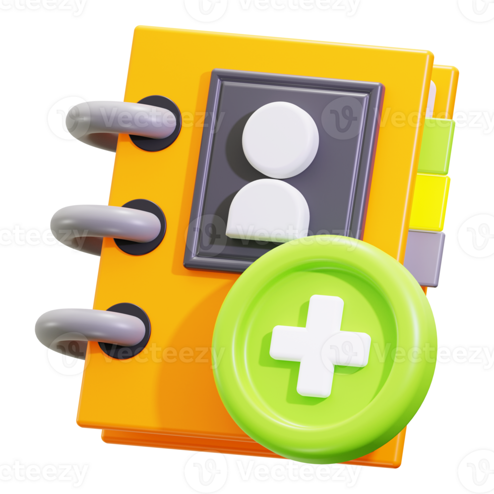 3d Add contact icon. Suitable for digital communication and networking projects png